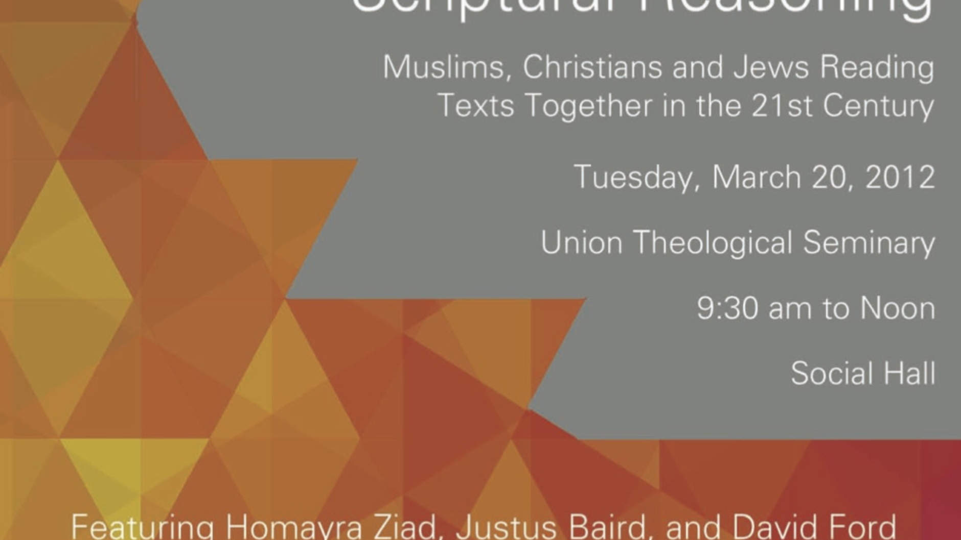 Coexist Prize scriptural reasoning event
